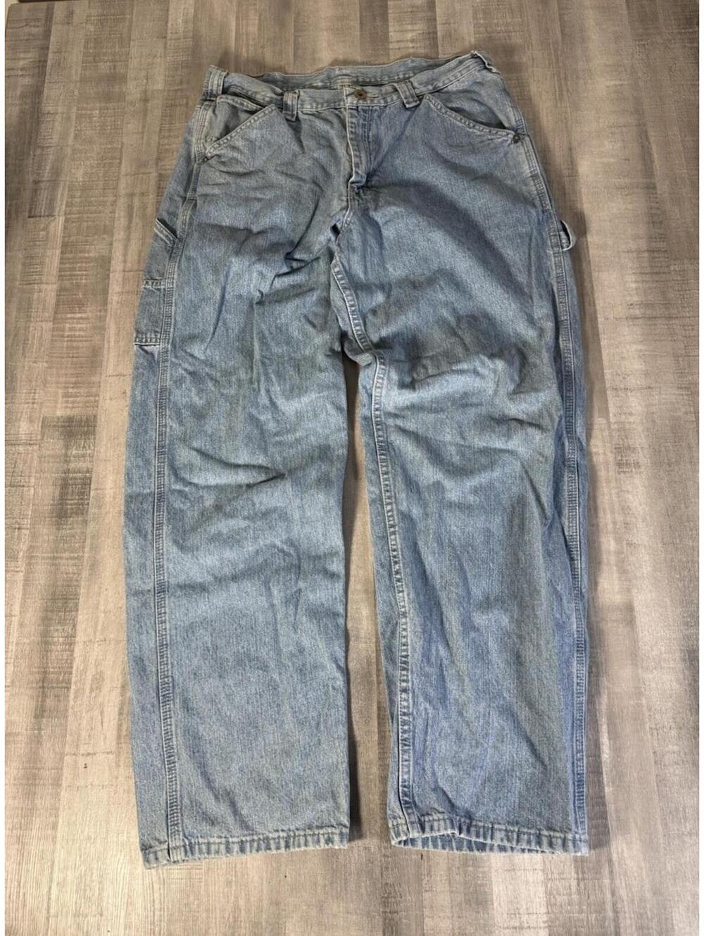 Vintage Lee Dungarees Buddy Jeans Light Wash Baggy Workwear 90s Men’s 34x32